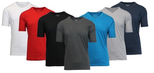 Men solid neck short - solid, v-neck